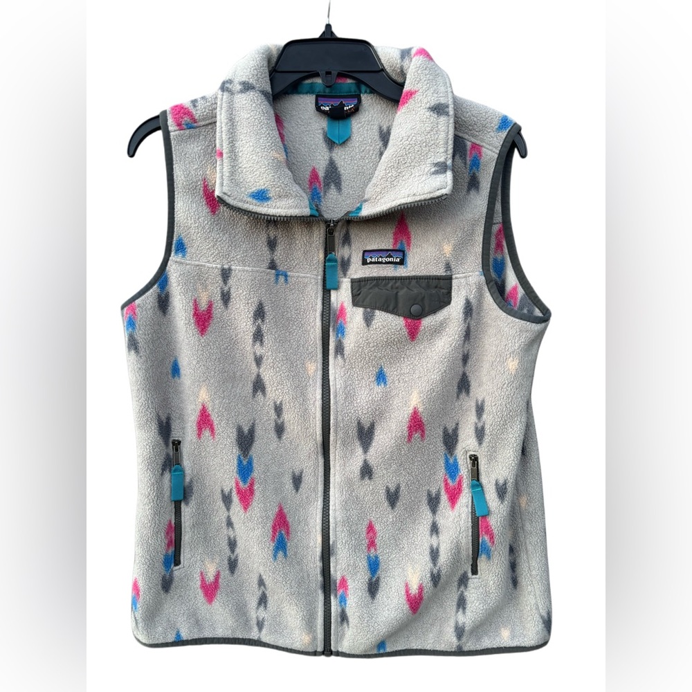 Patagonia Fleece Jacket - Gray, Pink, Blue - Picture 1 of 5